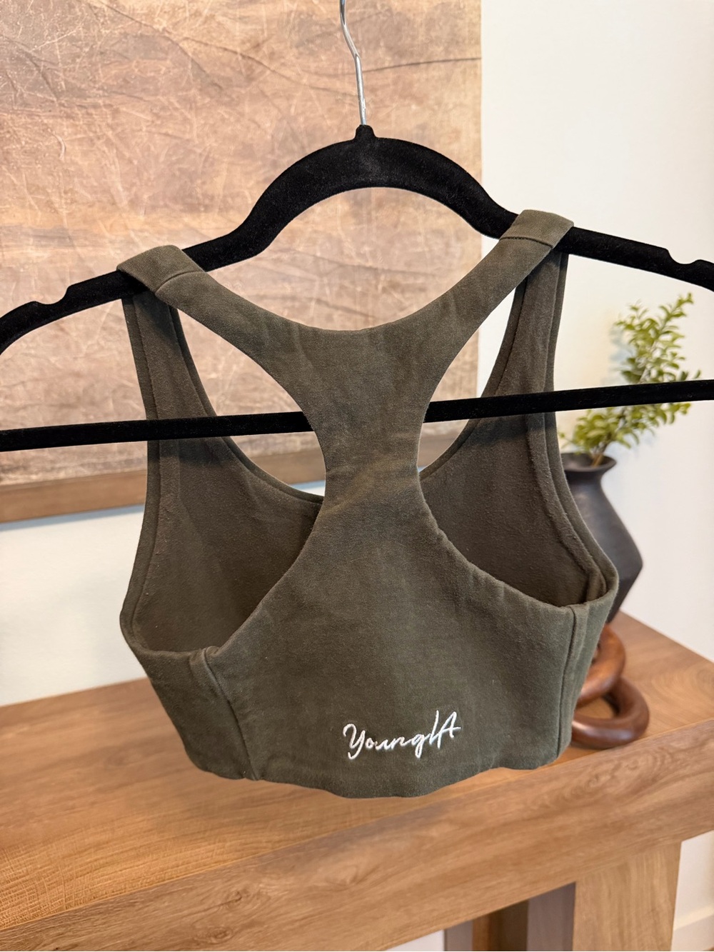 YoungLA Olive Green Racerback Sports Bra